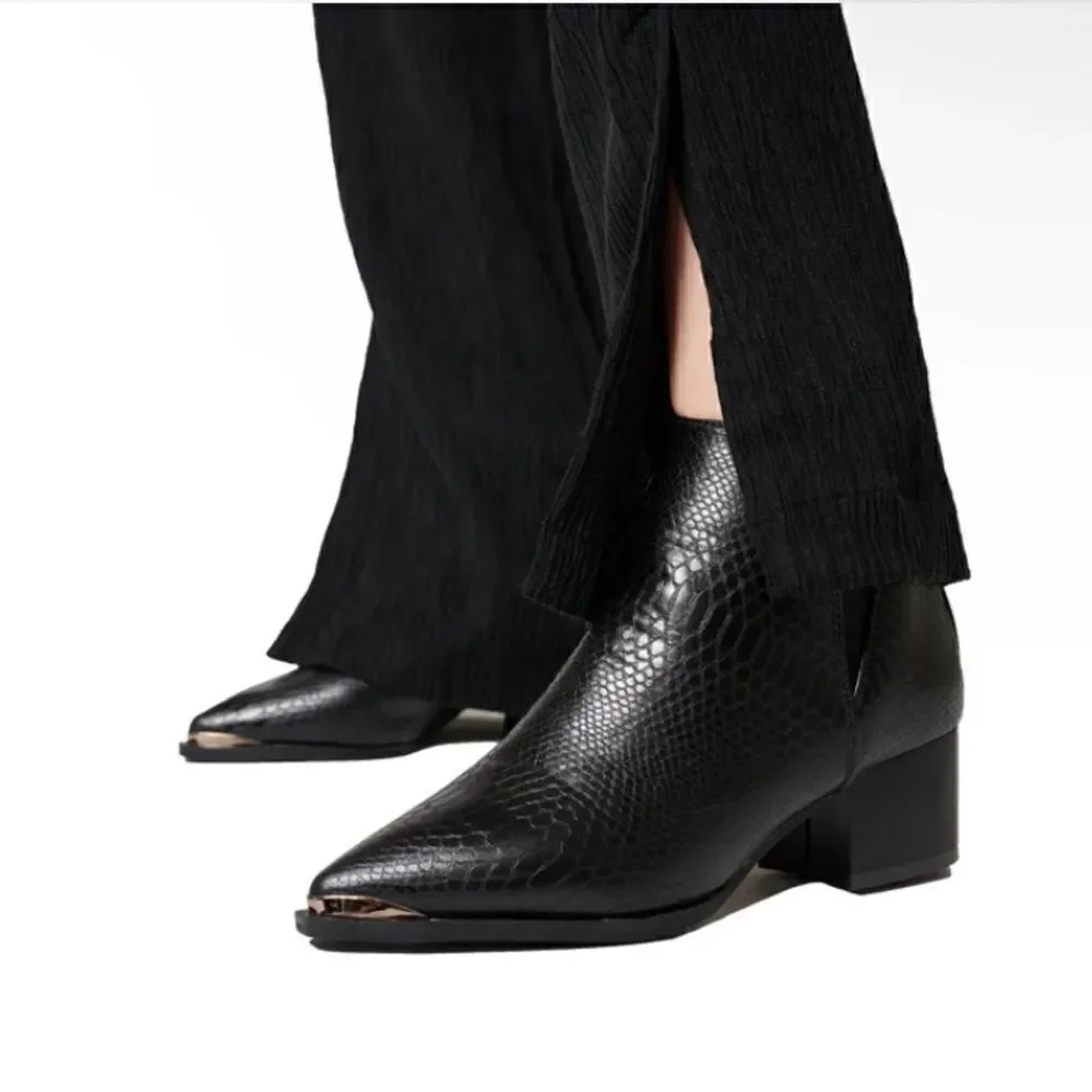 SEVEN7 Madison Python Pointed Bootie